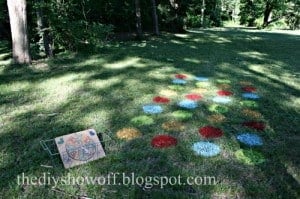 Outdoor party game lawn twister