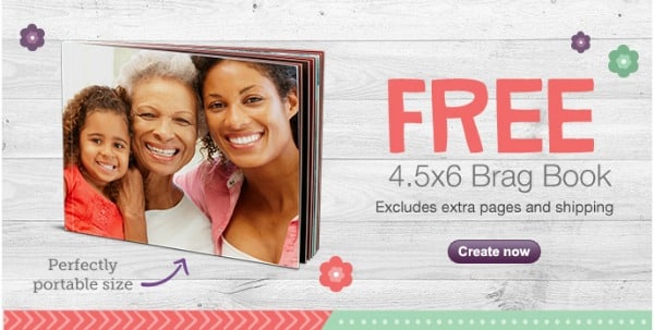 FREE 4.5x6 Brag Book with Walgreens photo coupon code banner