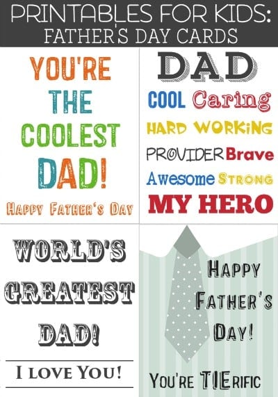 Printables For Kids Free Printable Father S Day Cards Printables For Kids Free Printable Father S Day Cards