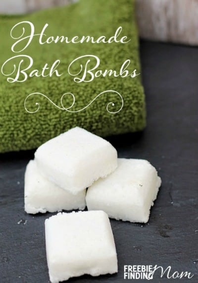 Homemade bath fizzes to promote making homemade beauty products