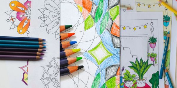 Free Printable Adult Coloring Pages Collage 2