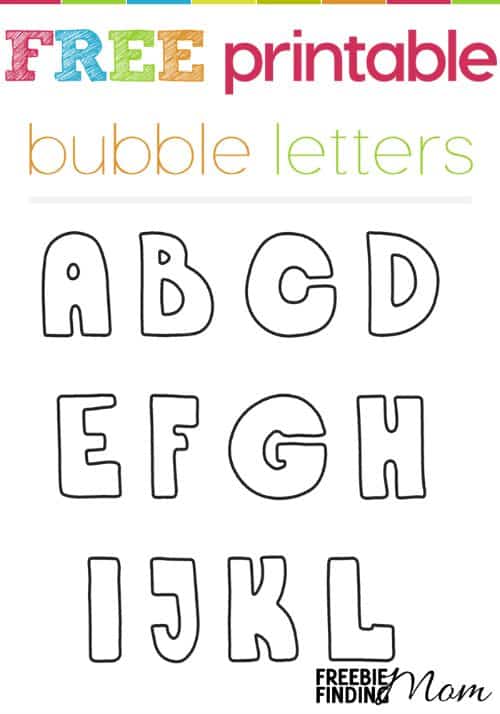 FREE Printable Bubble Letters