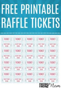 free printable raffle tickets