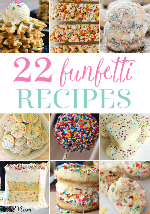Don’t sprinkles make everything taste better? Whether you are looking for inspiration on how to make birthdays specials or just want recipes for cooking with kids, these funfetti recipes for cake bites, popcorn, cookies, ice cream, fudge, waffles, and more will do the trick.