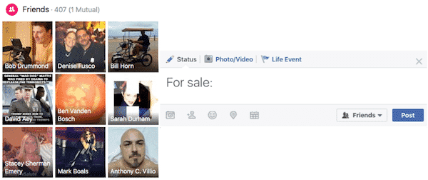How to sell on Facebook to family and friends