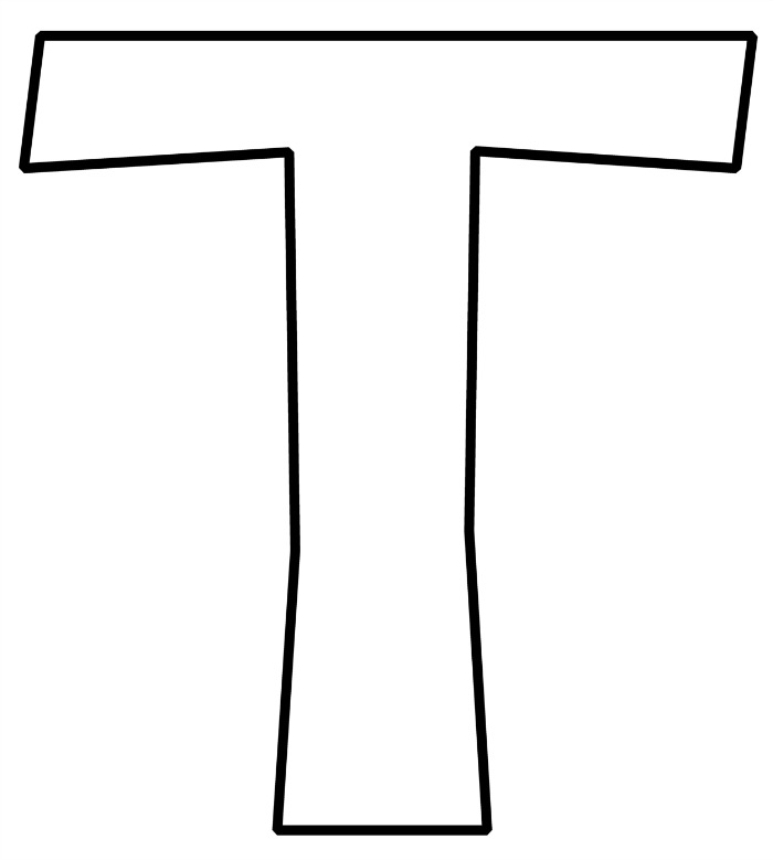 Printable Bubble Letter T