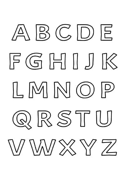free printable bubble letters alphabet