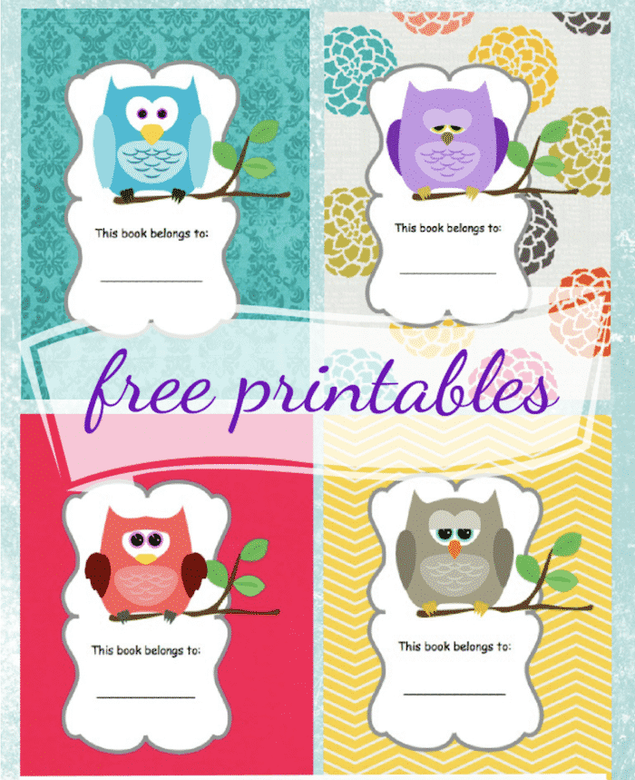 6 FREE Printable School Book Covers