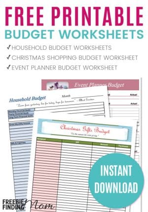 Free Budgeting Worksheets