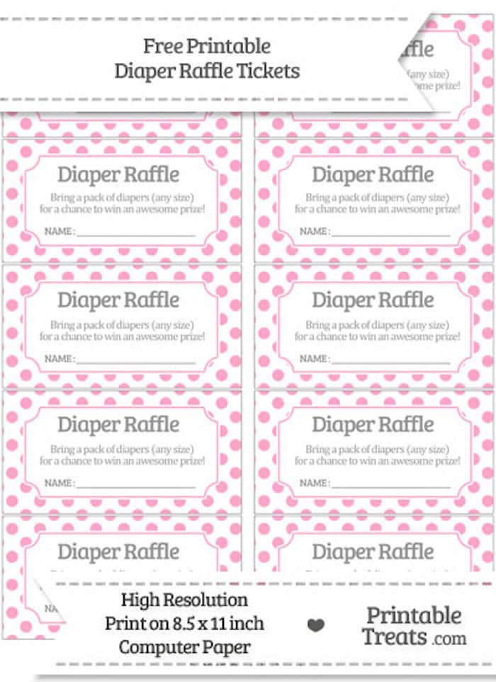 Baby Shower Raffle Tickets Printable Free