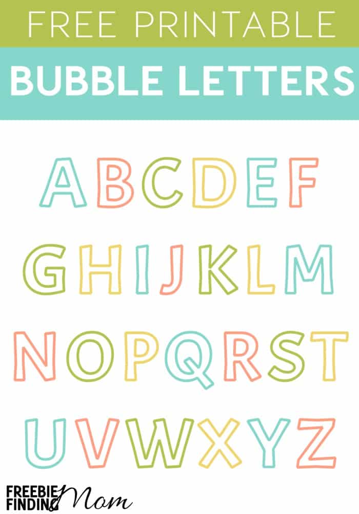 Bubble Letters Free Printable Printable World Holiday
