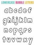 free printable bubble letters lowercase alphabet