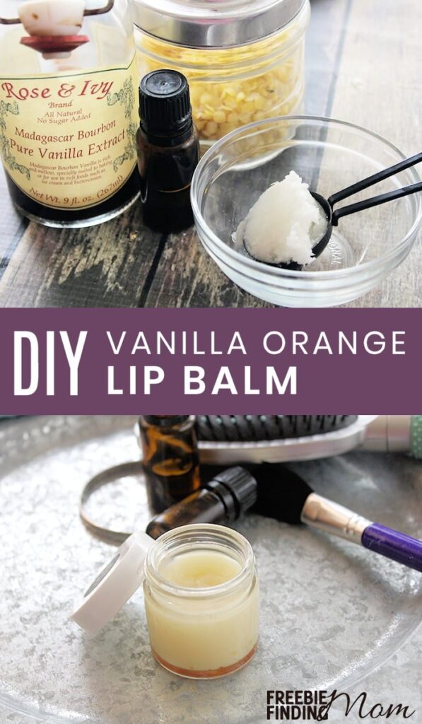 Recipe for Homemade Lip Balm DIY Vanilla Orange Lip Balm