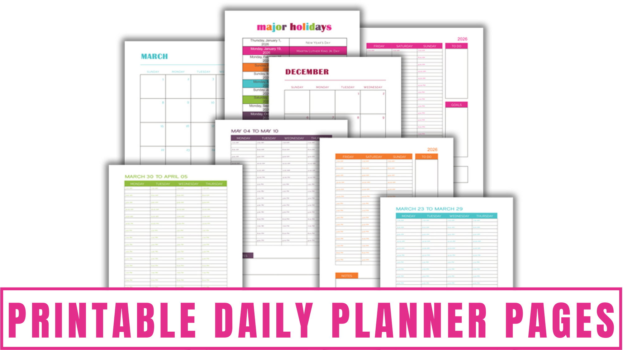 printable daily planner pages printable daily planner pages