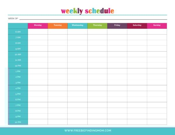 weekly planner printable weekly planner printable