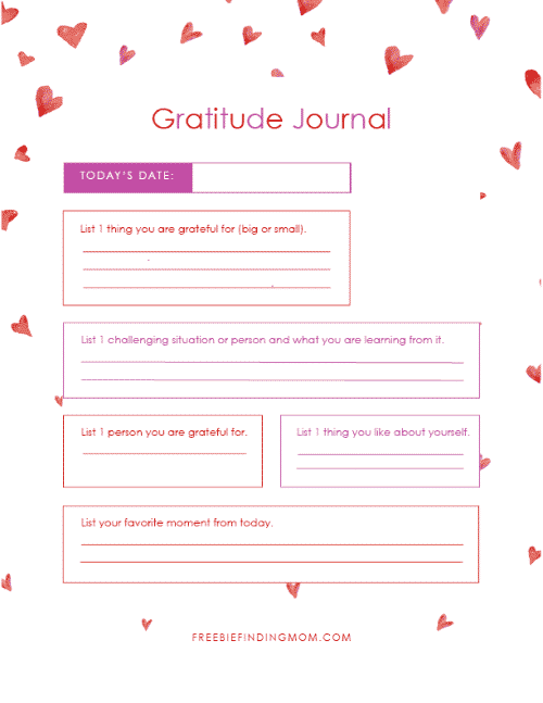 Free Printable Gratitude Journal Template - Freebie Finding Mom