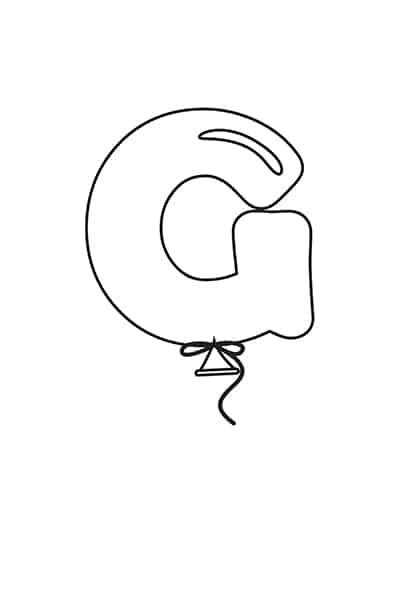 printable bubble letters balloon letter g freebie