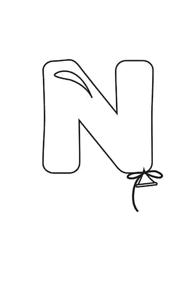 printable bubble letters balloon letter n freebie finding mom