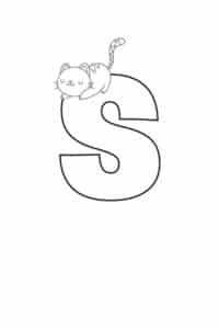 Printable Bubble Letters: Cat and Dog Letters Alphabet