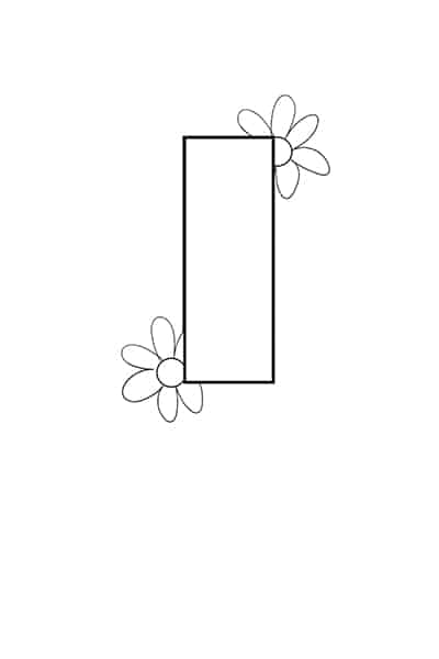 printable bubble letters flower letter i freebie