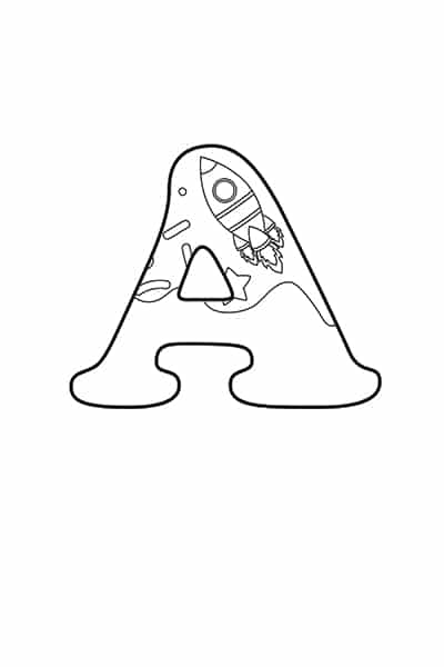 Printable Bubble Letters Outer Space Letter A Freebie Finding Mom