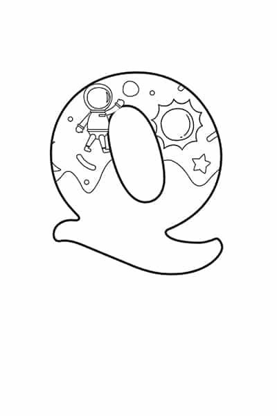 printable bubble letters outer space letter q freebie finding mom