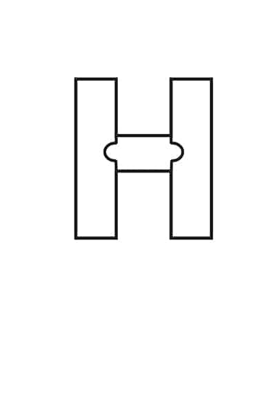 printable bubble letters puzzle letter h freebie