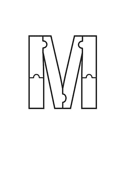 Bubble Letters Printable Nerdy Caterpillar Printable Bubble Letter M 