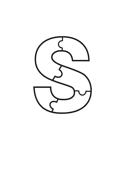 printable bubble letters puzzle letter s freebie