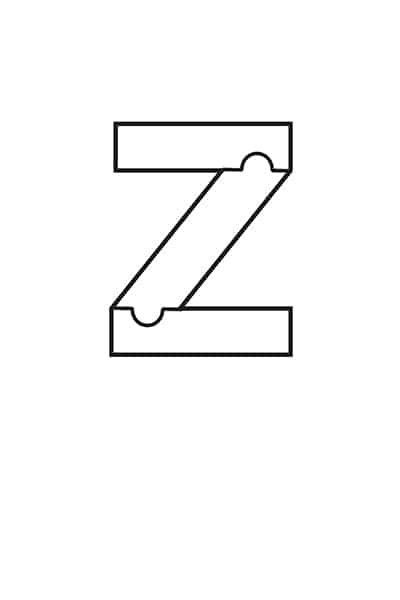 printable bubble letters puzzle letter z freebie