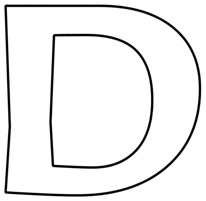 Free Printable Bubble Letter D
