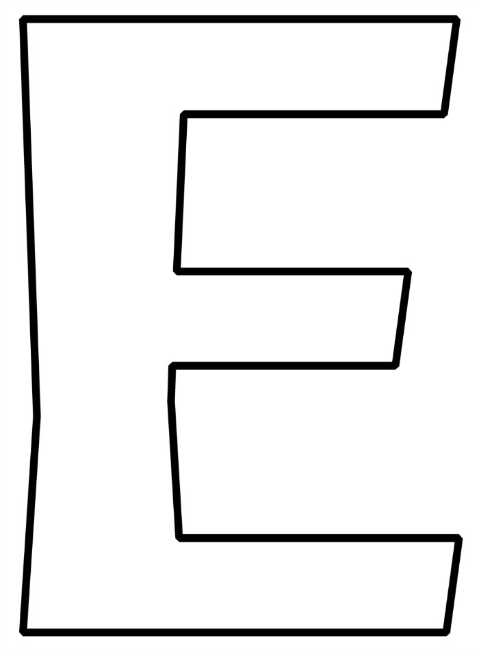 Free Printable Bubble Letter E