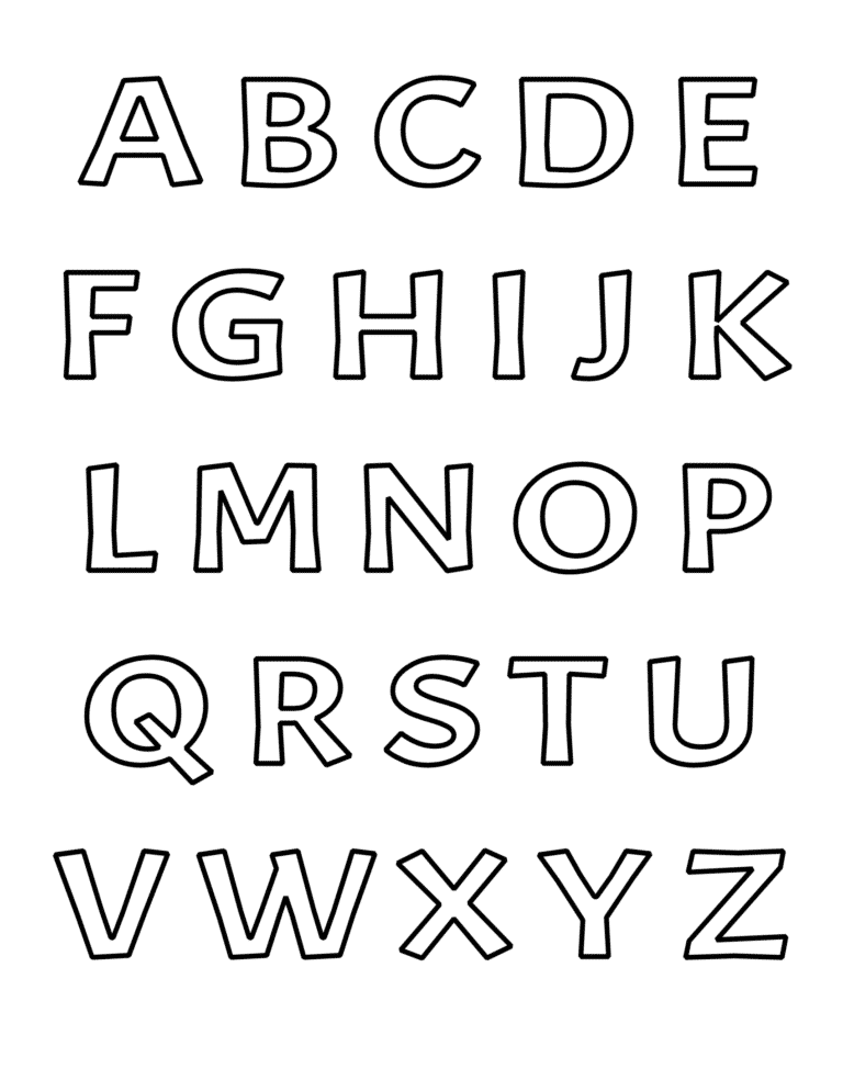Free Printable Bubble Letters Set