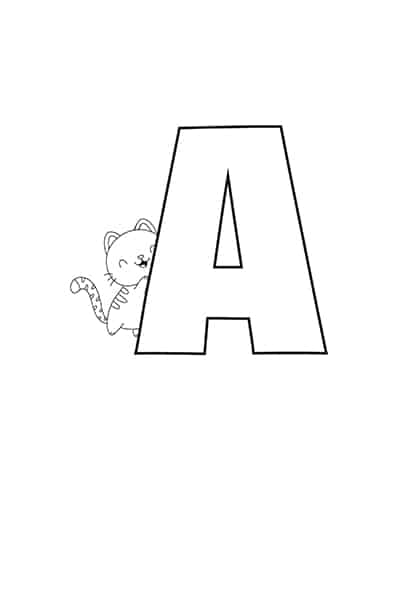 printable bubble letters cat and dog letter a freebie finding mom