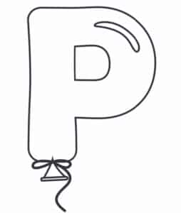 printable bubble letters balloon letter p freebie