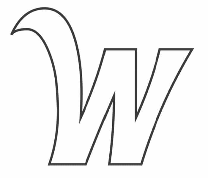 Printable Bubble Letter W - Freebie Finding Mom