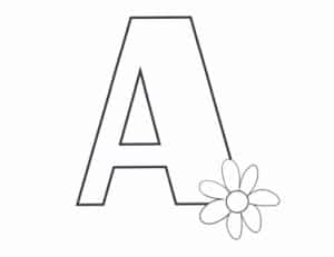 printable bubble letters flower letter a freebie