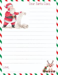 12 Printable Santa Letter Templates (Free) - Freebie Finding Mom