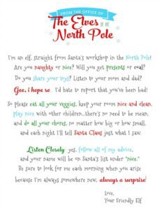 Printable Elf on the Shelf Letter Template - Freebie Finding Mom