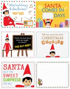 34 Elf on the Shelf Printable Notes