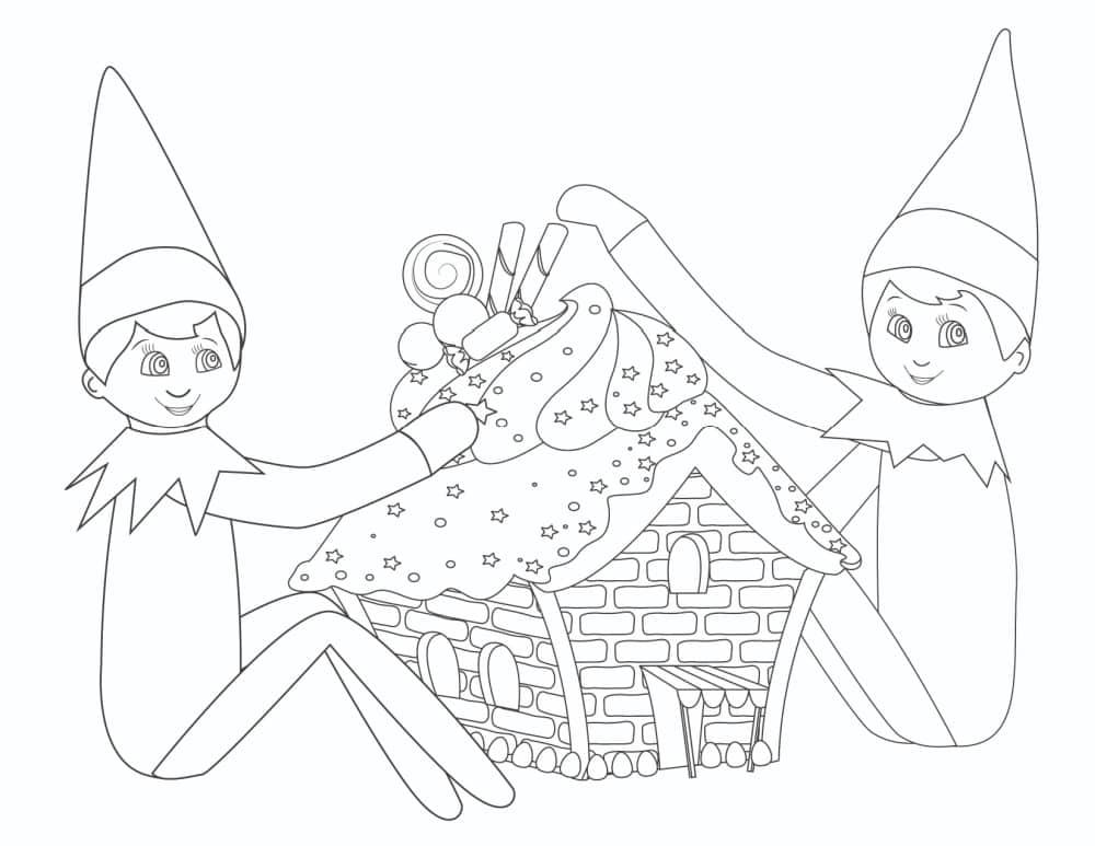 Elf On The Shelf Coloring Pages Snowflake
