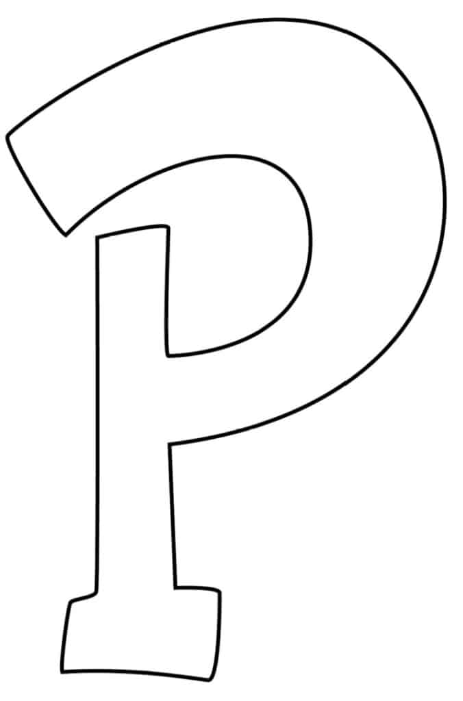 graffiti bubble letter p printable freebie finding mom