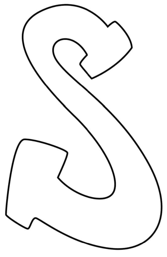graffiti bubble letter s printable freebie finding mom
