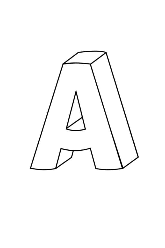 Printable 3D Bubble Letters Alphabet