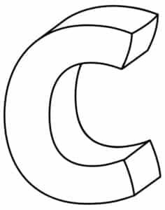 printable 3d bubble letter c freebie finding mom
