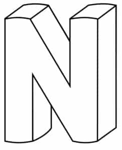 printable 3d bubble letter n freebie finding mom