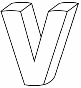 printable 3d bubble letter v freebie finding mom