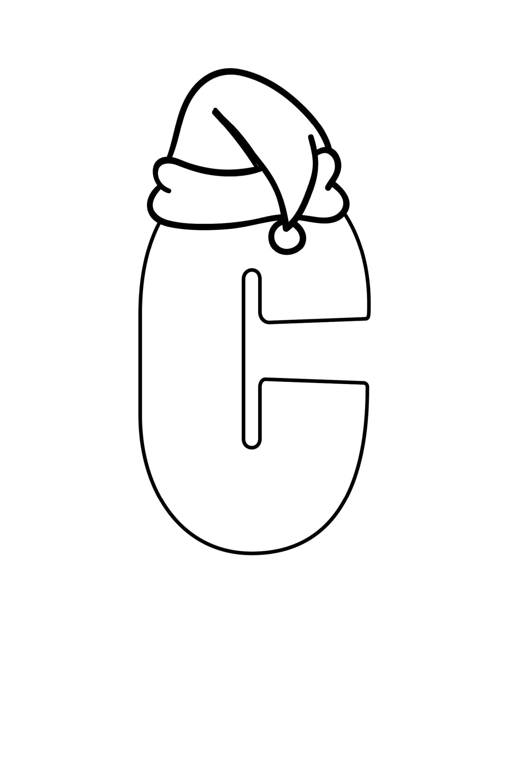 Printable Christmas Bubble Letter C