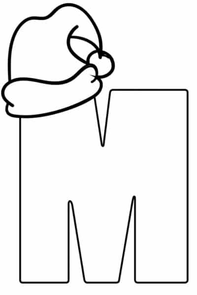 printable christmas bubble letter m freebie finding mom