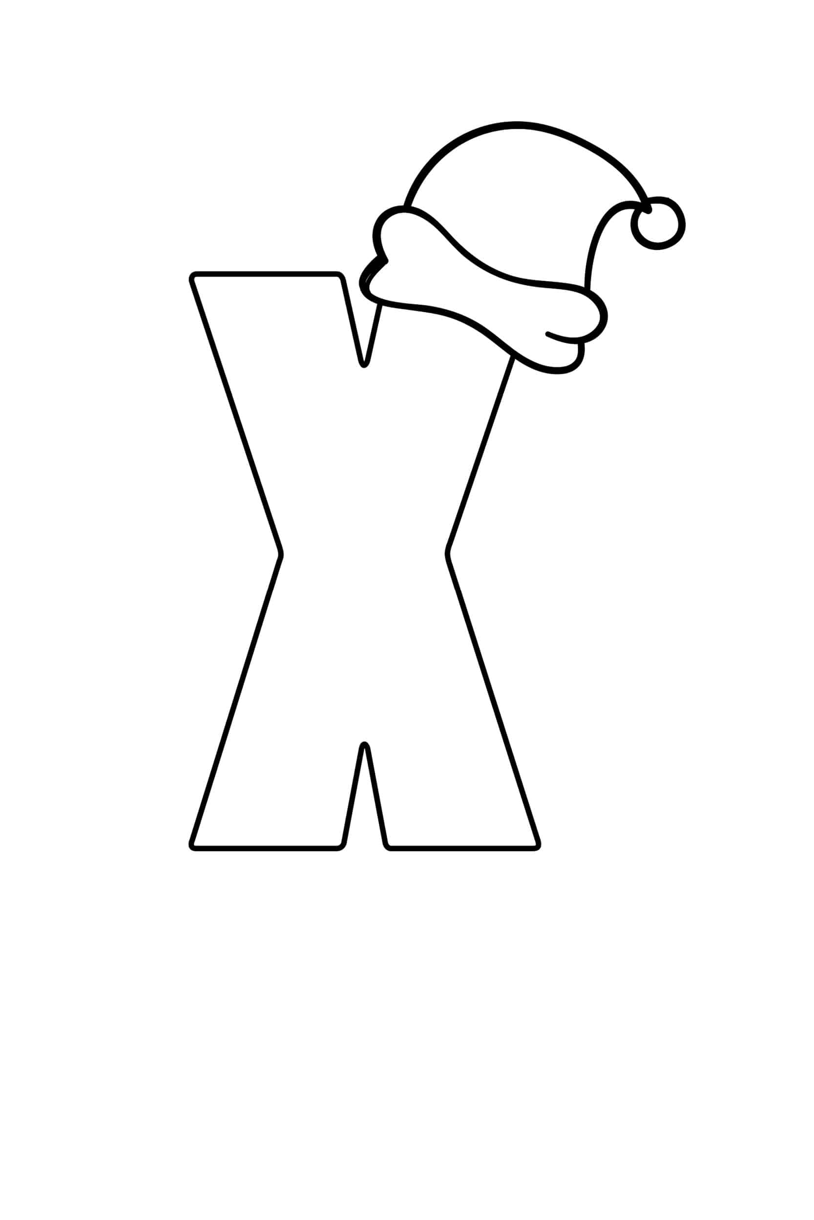 printable christmas bubble letter x freebie finding mom